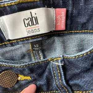 CAbi high straight denim